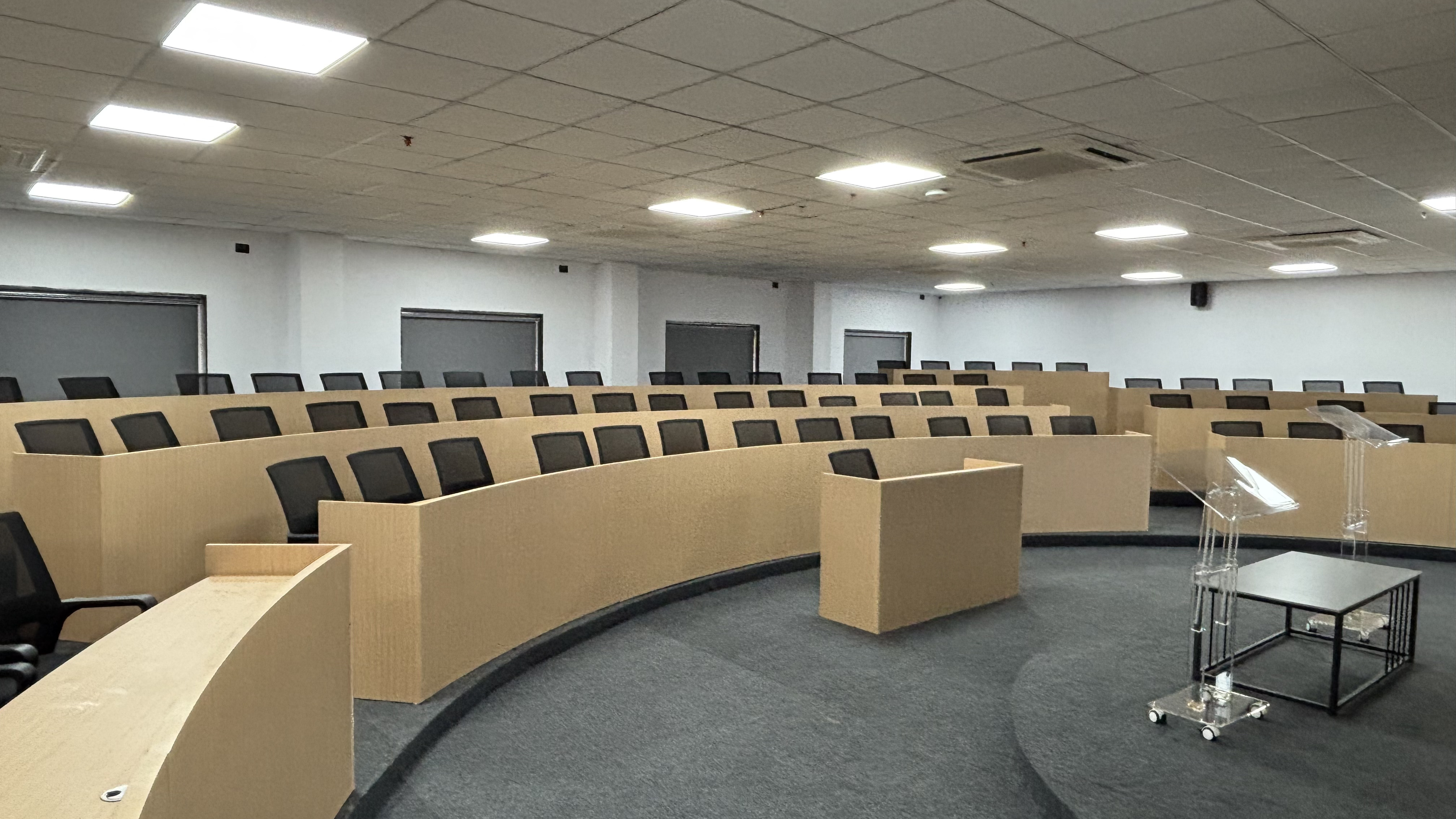 Smart lecture hall at IITDM Vizag Business School.