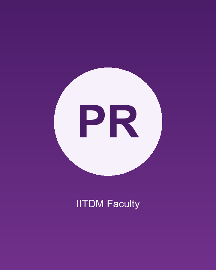 Dr. P. S. Ravindra, Professor of Management, IITDM Vizag
